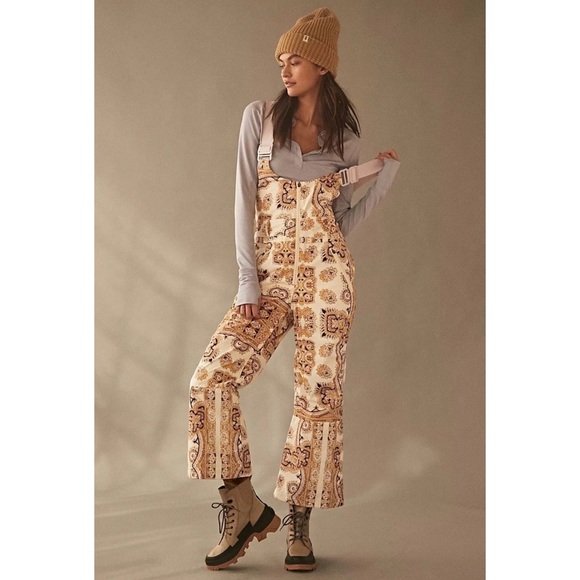 Free People Alpine Glow Printed Snow Bib